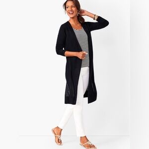 Talbots Woman Duster Cardigan Plus Size 1X in Navy